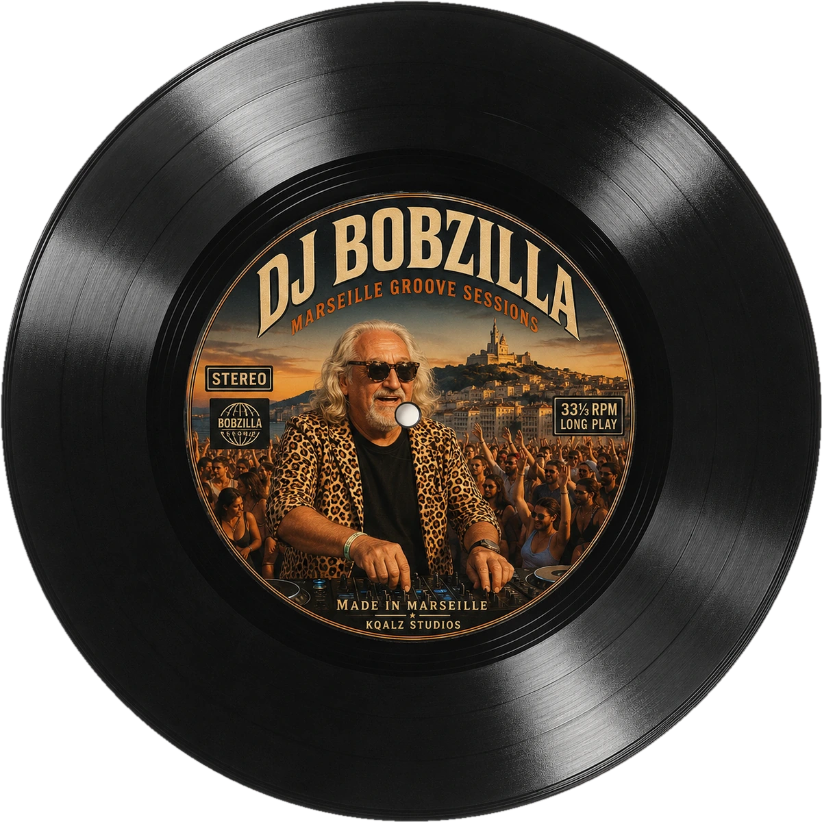 Vinyle illustré DJ Bobzilla